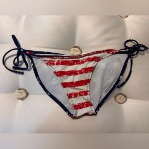 Joe Boxer Red and White Striped Bikini Bottom